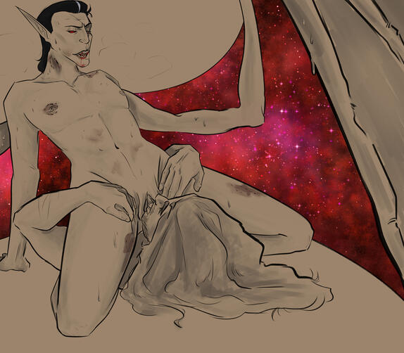 Sterling Unmasked, April 2024 Version 2 of the previous artwork. This was my introduction to nsfw artwork in a digital medium and both have places they could be improved, but I never got around to it.