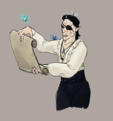 Pirate Athal, Sept 2024 A concept of one of my characters as a pirate.