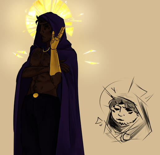 Cy, April 2025. A now slightly outdated visual reference of one of my original characters.